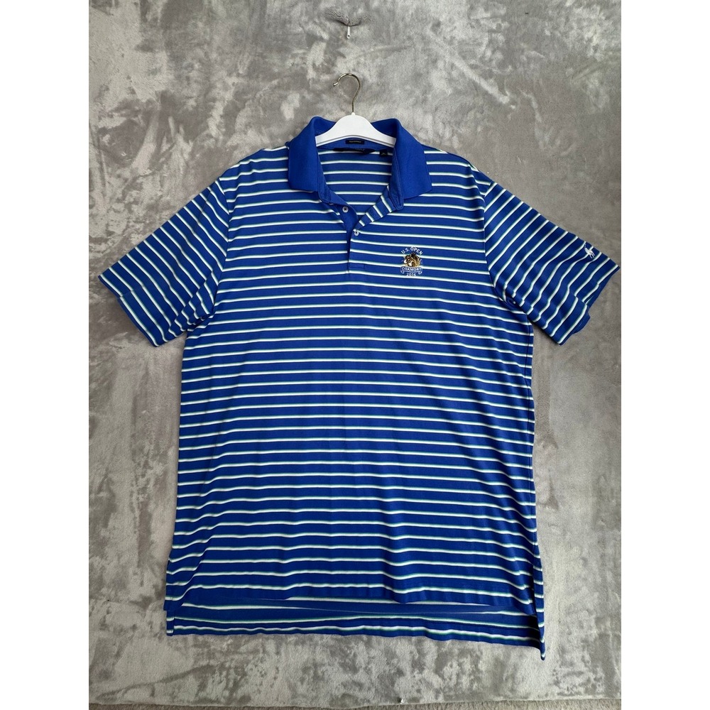 Polo Golf Ralph Lauren Mens XL Striped US‎ Open Oakmont 2016 Polo Shirt